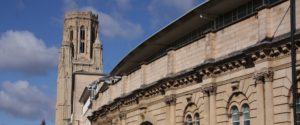 Bristol University campus image of building top