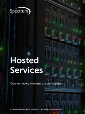Spectrum Telecoms Images, Hosted Services brochure front cover image